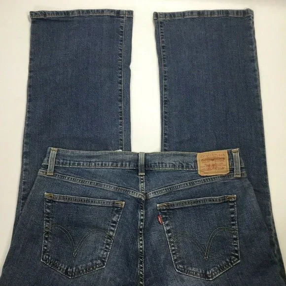 Levis 550 Relaxed Jeans Women's Size 18 M Boot Cut Blue Stretch Denim High Waist - Picture 2 of 7